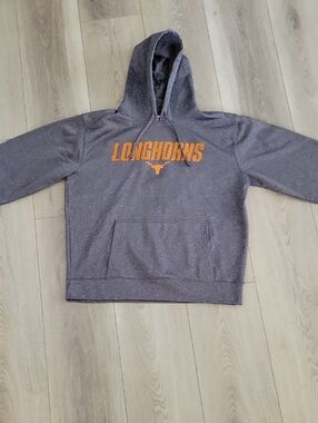 Longhorns Gray Hoodie with Orange Logo - Unbranded